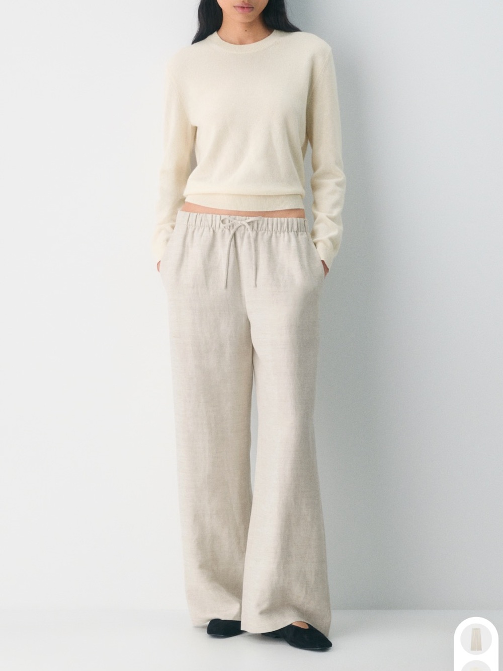 Aritzia Wide Leg Pants in Light Beige - Picture 14 of 16